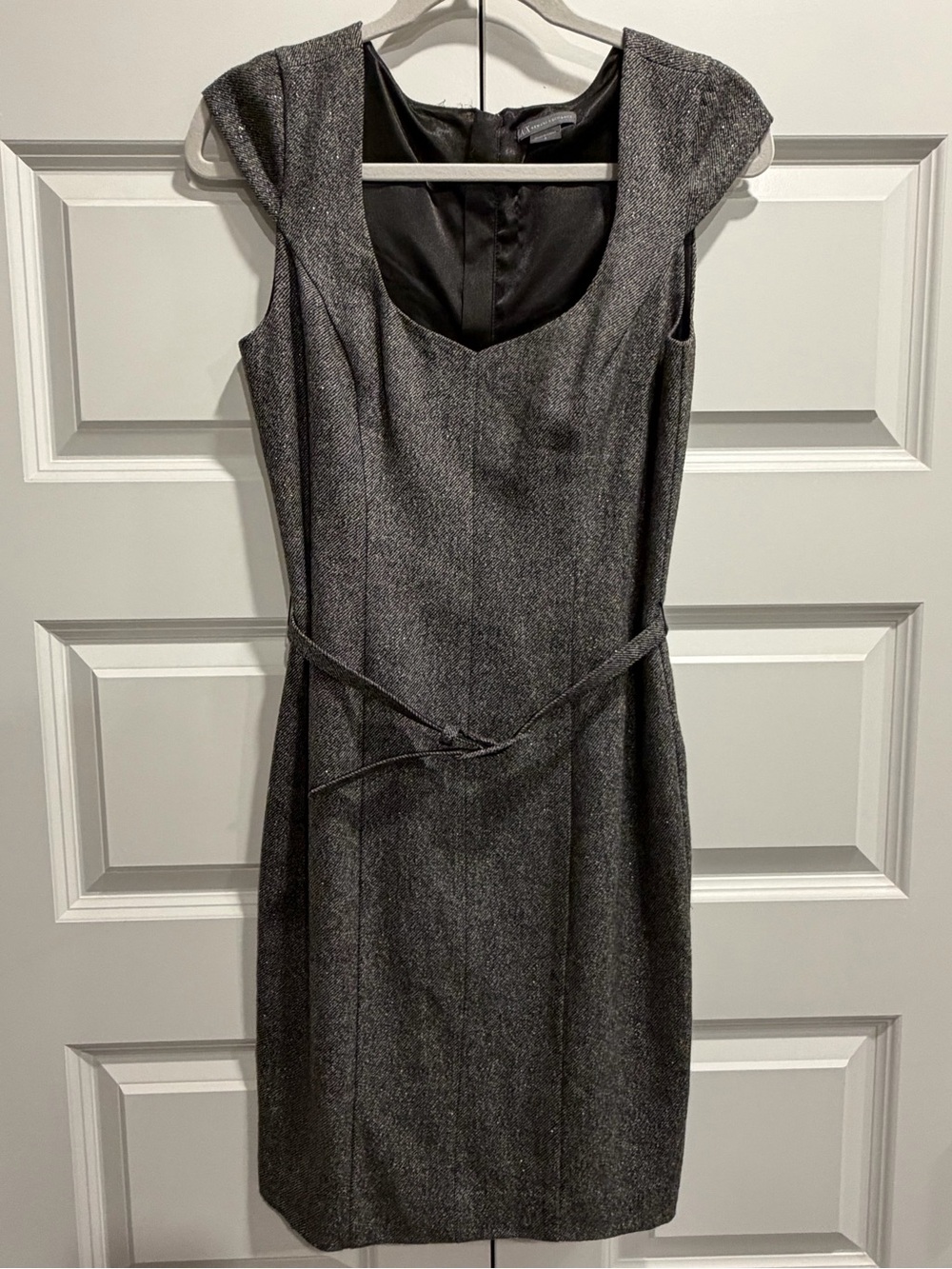 Armani Exchange Black Label Satin Neckline